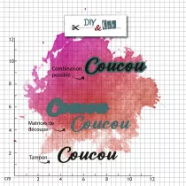 Duo die-tampon clear : Coucou