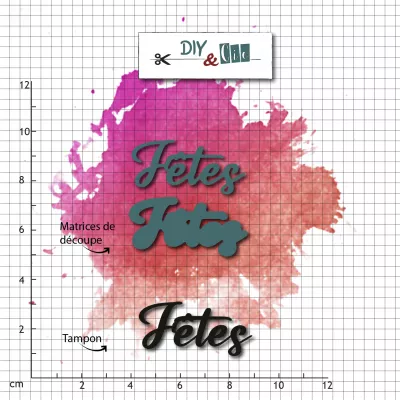 Duo die-tampon clear : Fetes - DIY and Cie