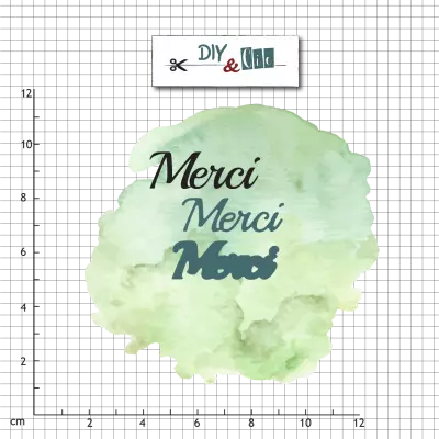 Duo die-tampon clear : Merci - DIY and Cie