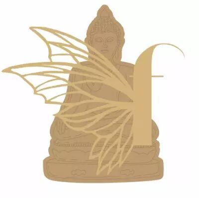 Embellissement bois - bouddha