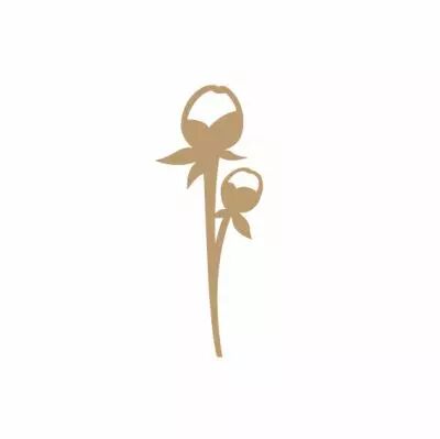 EMBELLISSEMENT BOIS BOUTON DE PIVOINE