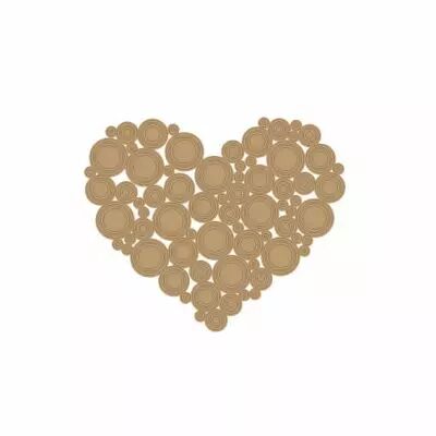 EMBELLISSEMENT BOIS COEUR EN RONDS