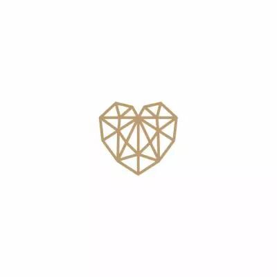 EMBELLISSEMENT BOIS COEUR ORIGAMI