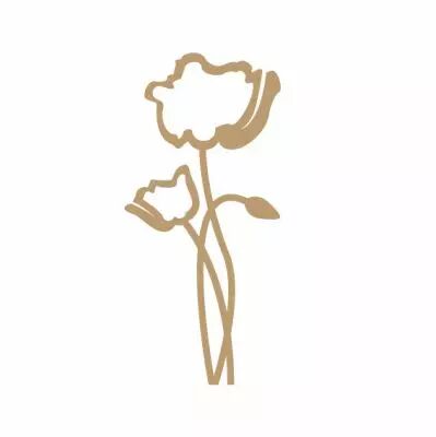 EMBELLISSEMENT BOIS COQUELICOT PLEIN