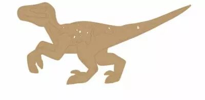 EMBELLISSEMENT BOIS DINOSAURE VELOCIRAPTOR