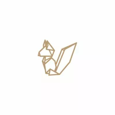 EMBELLISSEMENT BOIS ECUREUIL ORIGAMI