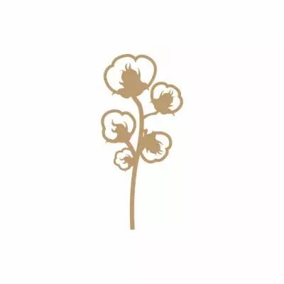 EMBELLISSEMENT BOIS FLEUR DE COTON EVIDEE