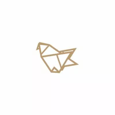 EMBELLISSEMENT BOIS OISEAU ORIGAMI 3
