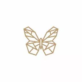 EMBELLISSEMENT BOIS PAPILLON ORIGAMI 