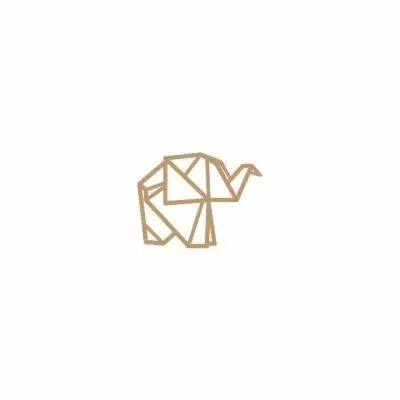 EMBELLISSEMENT BOIS PETIT ELEPHANT ORIGAMI