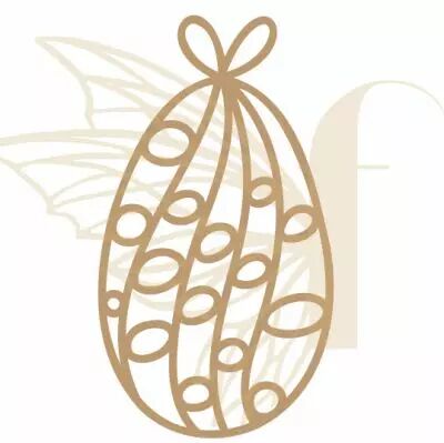 EMBELLISSEMENT EN BOIS - 5 BRELOQUES OEUFS