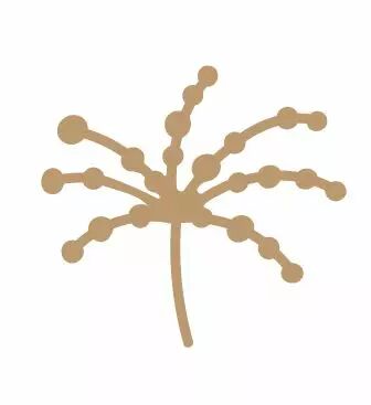 EMBELLISSEMENT EN BOIS - FEUILLAGE GIVRE