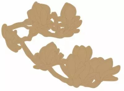 EMBELLISSEMENT EN BOIS - FEUILLAGE GIVRE