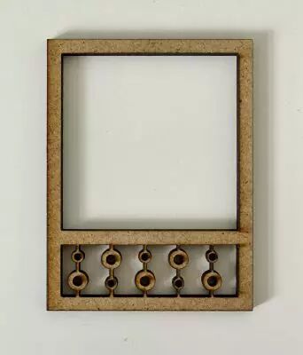 EMBELLISSEMENT EN BOIS - POLAROID AVEC CERCLES