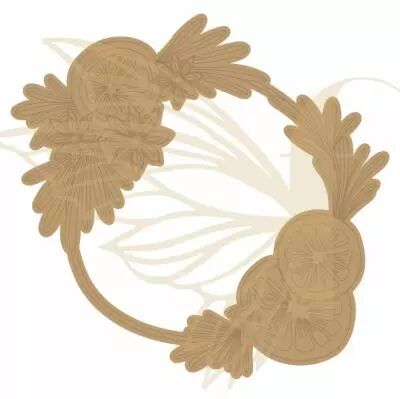 EMBELLISSEMENT EN BOIS COURONNE GOURMANDE