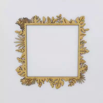 EMBELLISSEMENT EN BOIS FEUILLAGE - GRAND CADRE CARRE
