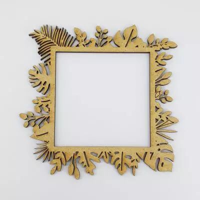 EMBELLISSEMENT EN BOIS FEUILLAGE - MOYEN CADRE CARRE