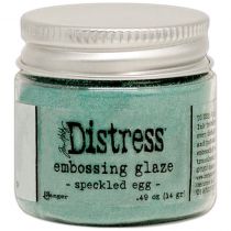 Embossing glaze distress - Speckled Egg