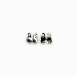 EMBOUTS POUR CHAINE BOULE 1MM ARGENT VIEILLI