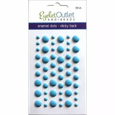 Enamel dots mats - bleu