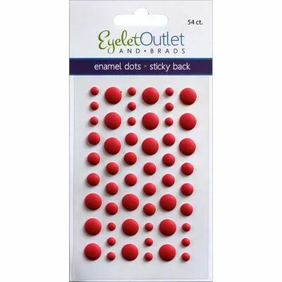 Enamel dots mats - rouge