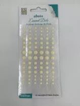 Enamel Dots White Beige