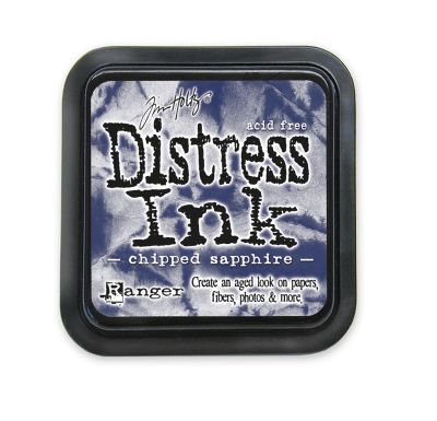 Encre Distress Ink bleu Chipped sapphire
