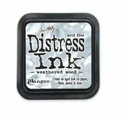 Encre Distress Ink bleu Weathered wood