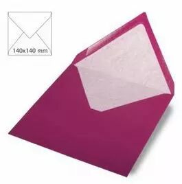 Enveloppe 14x14 cm, 90g, fuschia fonc�
