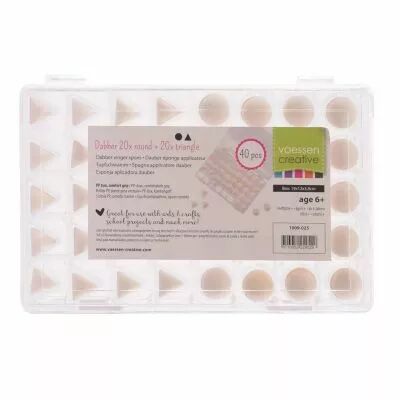 �ponges Daubers Rondes & Triangulaires 40 pcs