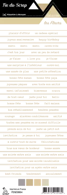 �tiquette Carterie fond blanc �criture beige fonc�