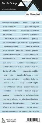 �tiquette les essentiels bande de mots bleu pale