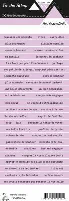 �tiquette les essentiels bande de mots mauve