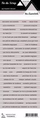 �tiquette les essentiels bande de mots taupe
