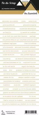 �tiquette les essentiels bandes de mots beige marin