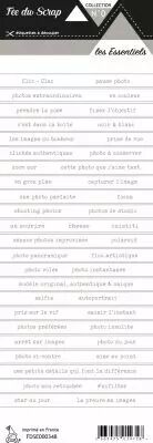�tiquette les essentiels bandes de mots gris hivernal