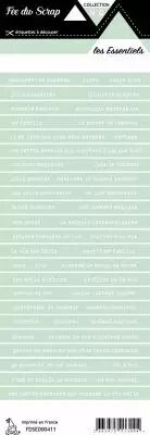 �tiquette les essentiels bandes de mots menthe clair