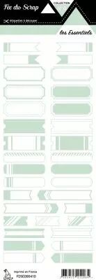 �tiquette les essentiels bandes de mots menthe clair