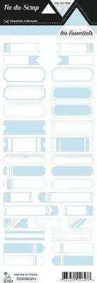 �tiquette les essentiels tickets bleu pale