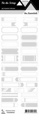 �tiquette les essentiels tickets gris clair