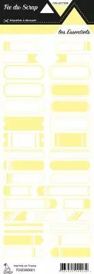 �tiquette les essentiels tickets jaune