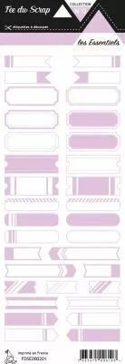 �tiquette les essentiels tickets mauve