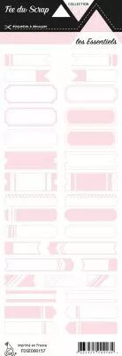�tiquette les essentiels tickets rose pale