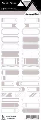 �tiquette les essentiels tickets taupe