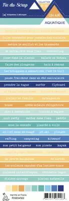 Etiquette un air aquatique - Bandes de mots �t�