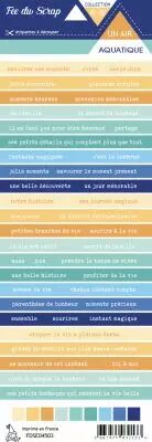 Etiquette un air aquatique - Bandes de mots