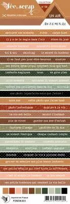 Etiquette un air automnal - bande de mots - basique