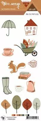 Etiquette un air automnal - illustrations � d�couper