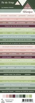 Etiquette un air botanique - Bandes de mots botanique