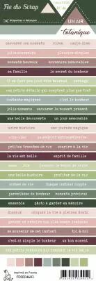 Etiquette un air botanique - Bandes de mots